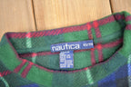 Vintage 1990s Nautica Plaid Fleece Crewneck