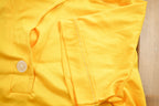 Vintage 1980s Blank Yellow Lane Bryant Button Up Collar T Shirt