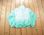 Vintage 1990s Floral Themed Quarter Button Up Sweater