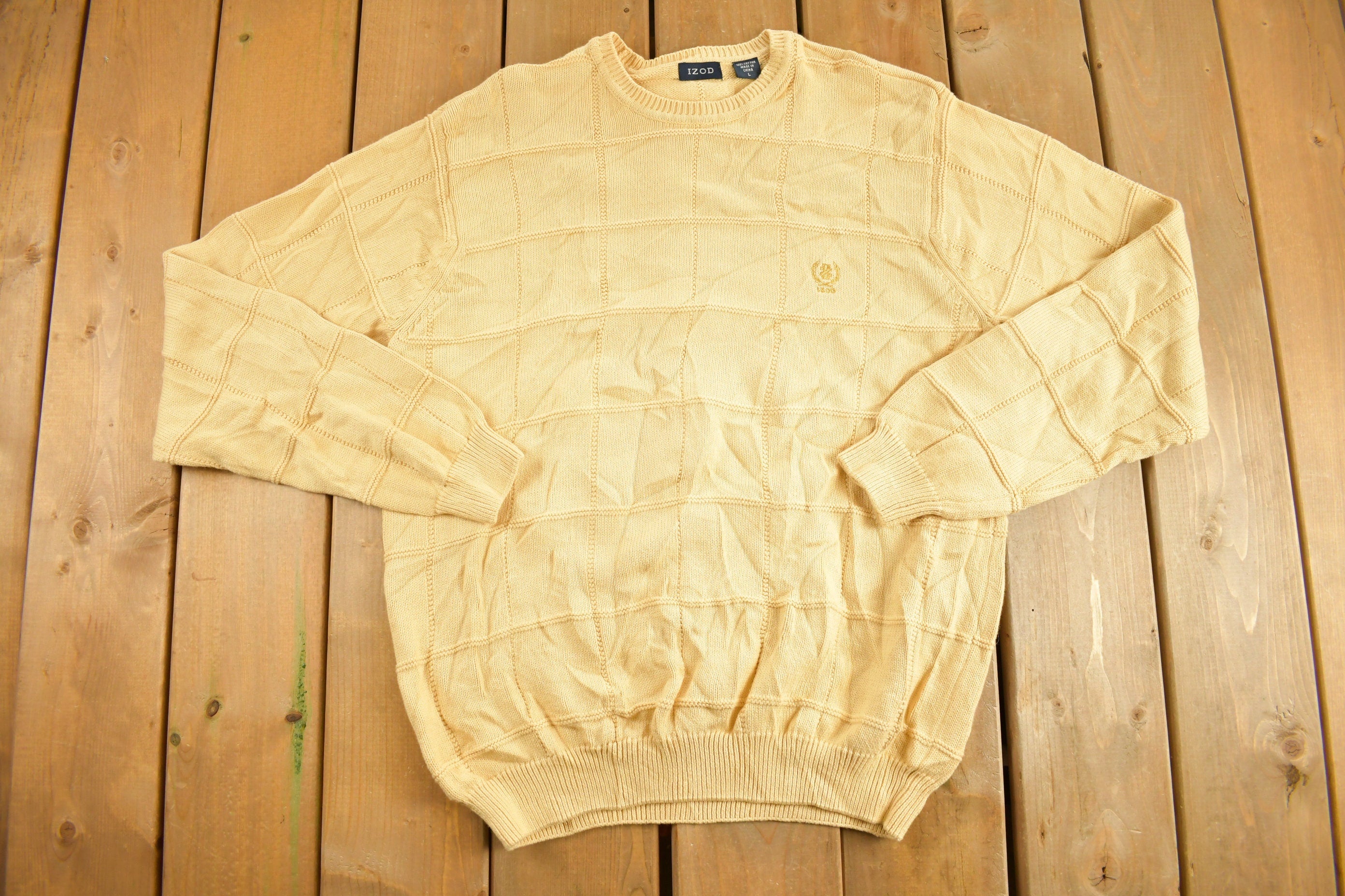 Vintage 1990s Izod Knit Crewneck Sweater