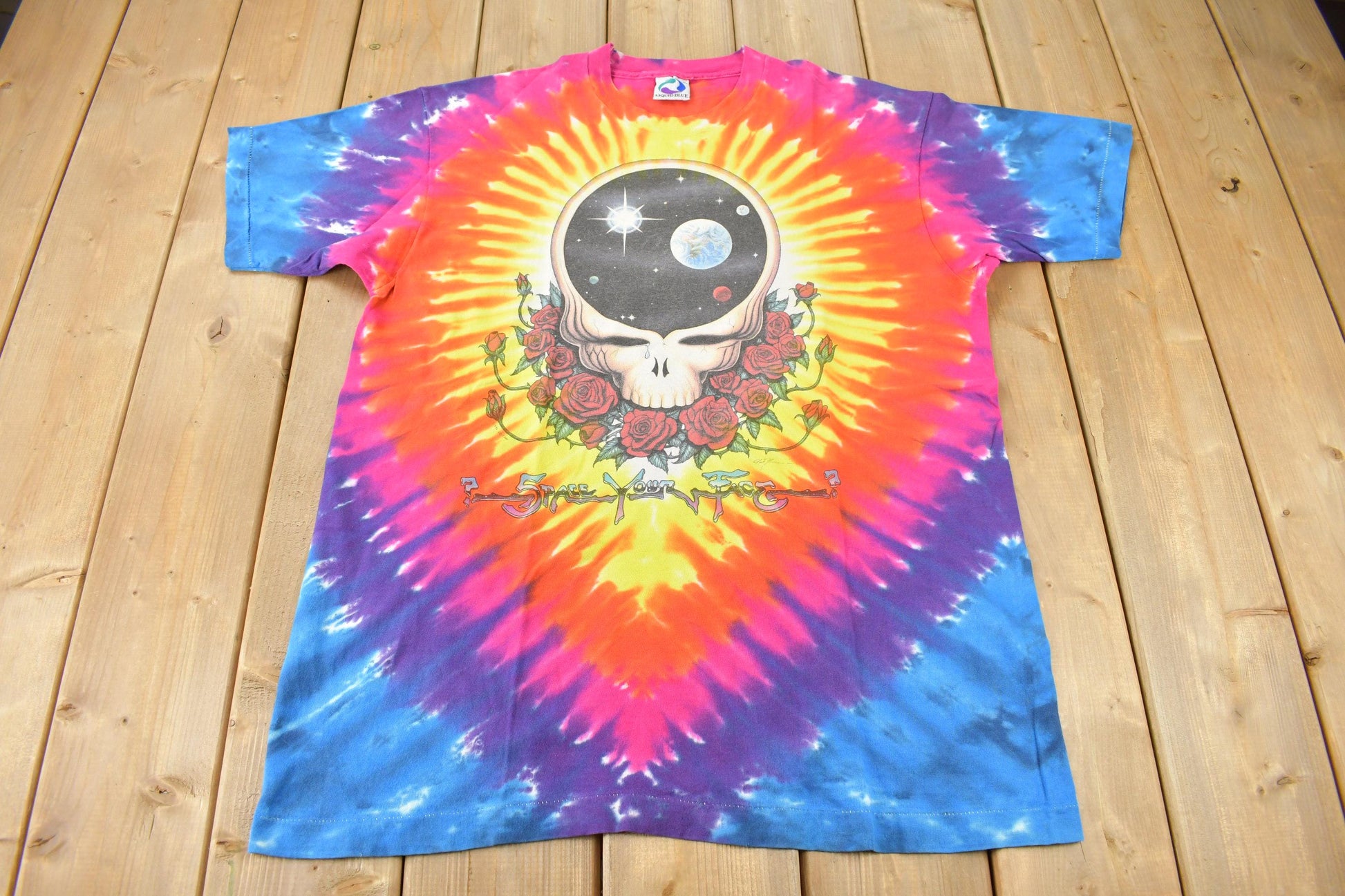Vintage 1992 Grateful Dead Space Your Face All Over Print Band T-shirt