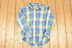 Vintage 1990s LL Bean Plaud Button Up Shirt Women's S
