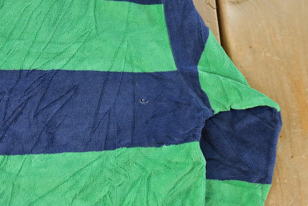 Vintage 1980's Off The Wall Velour Striped Rugby Sweater Youth M-L
