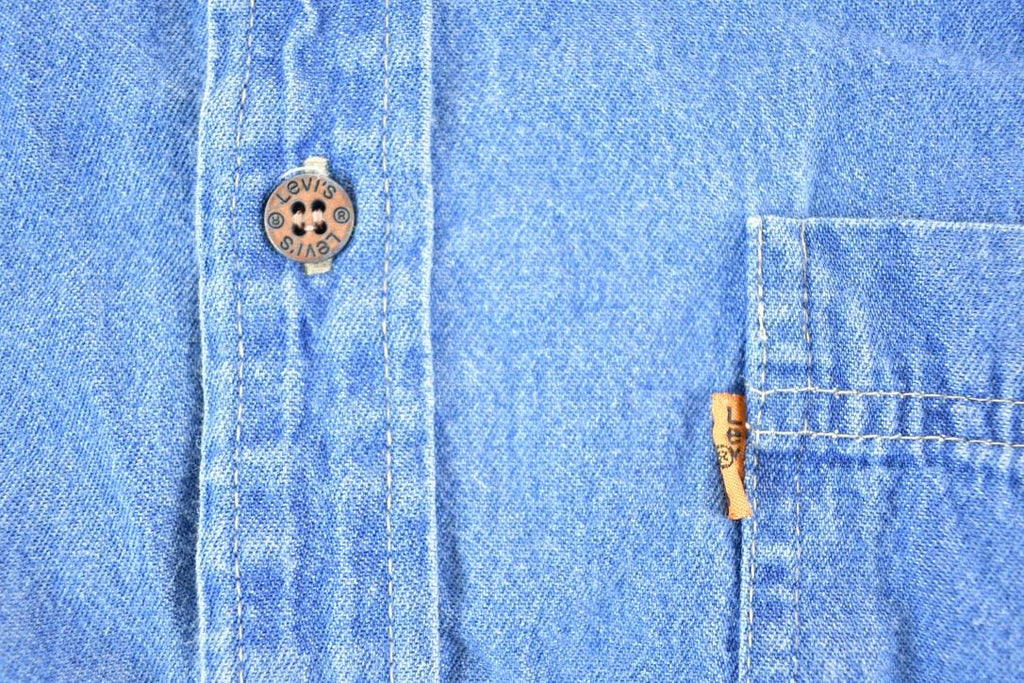 Vintage 1990s Levis Denim Button Up Shirt Mens XXXL
