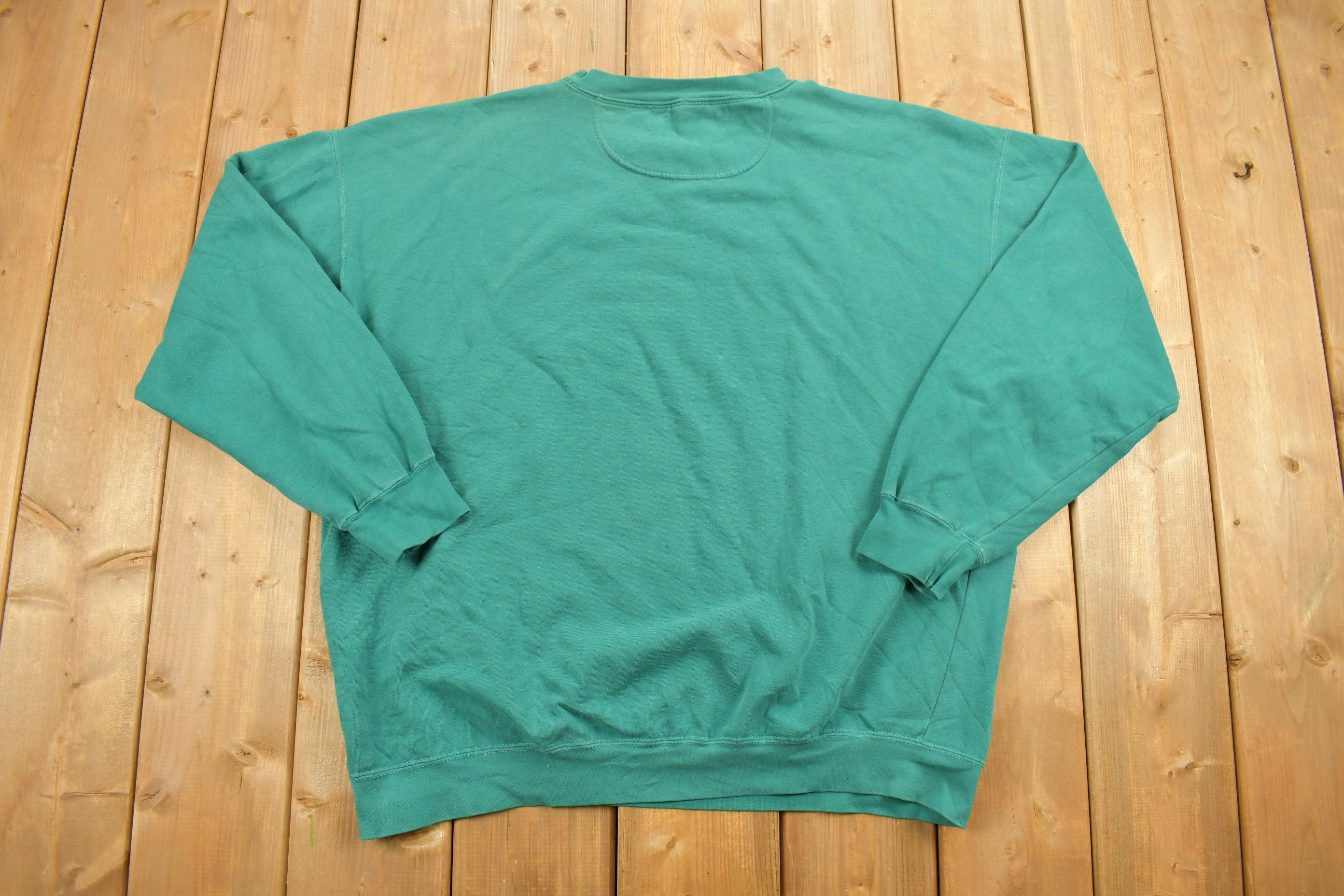 Vintage 1990s Green Dockers Levis Blank Crewneck Sweatshirt