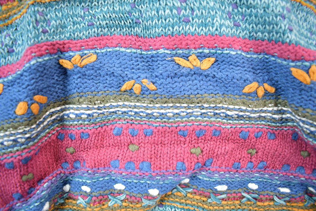 Vintage 1980s Eddie Bauer Cable Knit Button Up Sweater