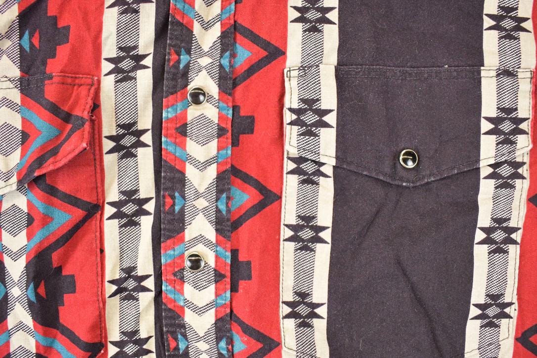 Vintage 1990s Wrangler Western Button Up Shirt Men's XL