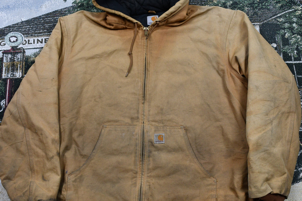Vintage 1990s Hooded Carhartt Workwear Jacket