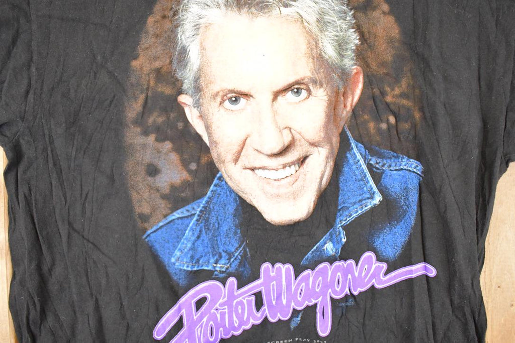 Vintage 2002 Porter Wagoner Large Portrait Neon Souvenir T-Shirt Men's M