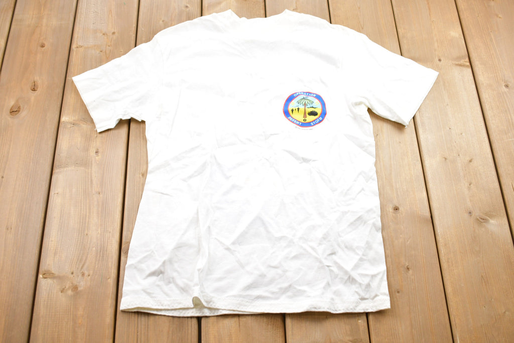 Vintage 1990 Operation Desert Storm American's United Graphic T-Shirt
