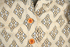 Vintage 1970's Argyle Pattern Button Up Shirt Women's Medium