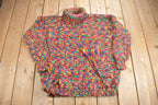 Vintage 1980s Rainbow Chunky Knit Turtleneck Sweater