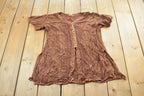 1990s Geeta Button Up Rayon Blouse Shirt Womens M /