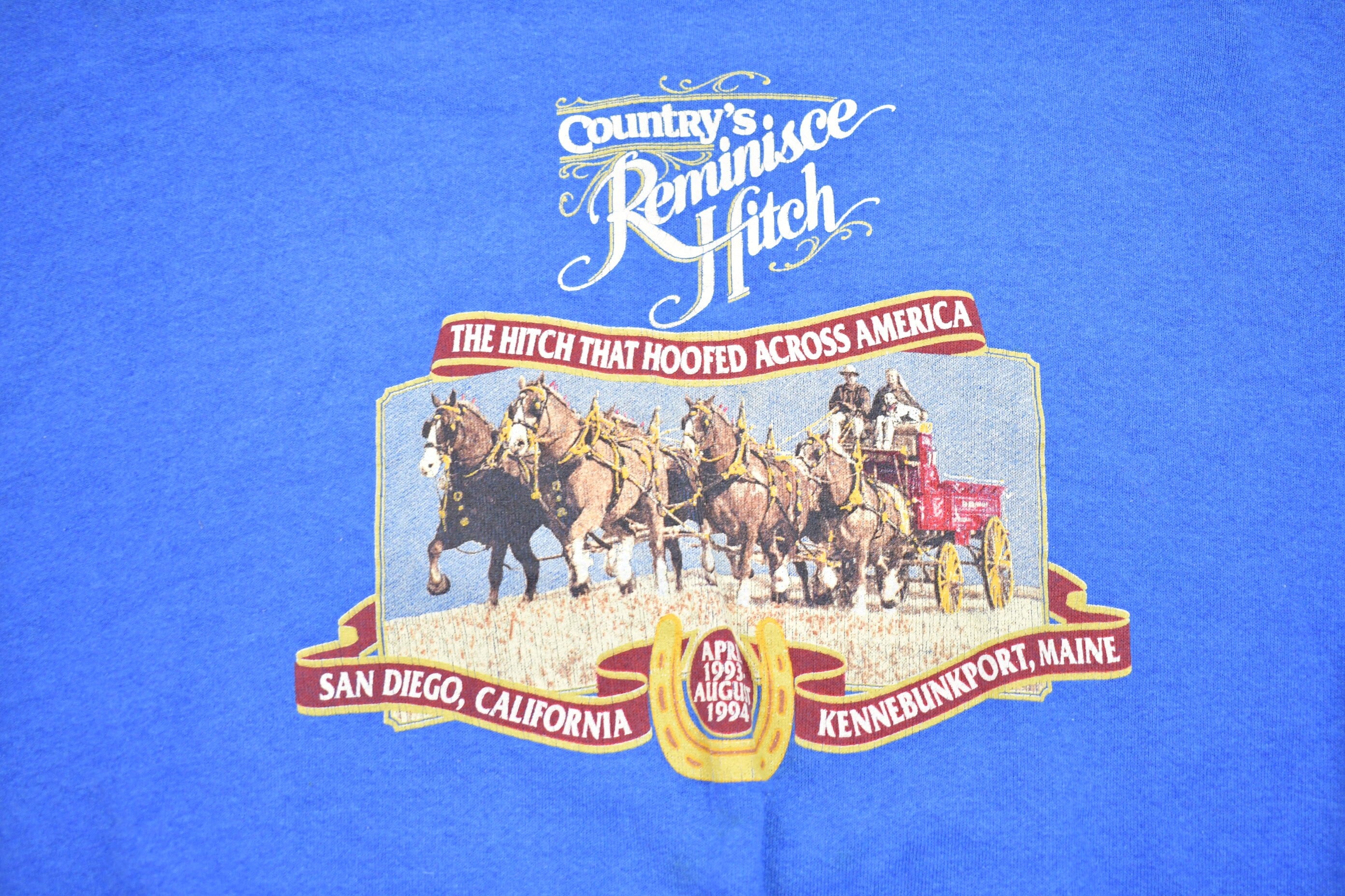 Vintage 1992 Country's Reminisce Hitch Graphic Crewneck Sweatshirt