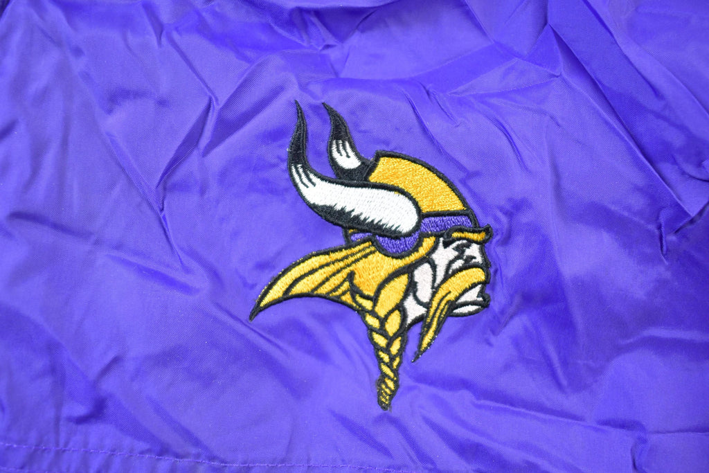 Vintage 1990s Purple Minnesota Vikings NFL Windbreaker Full Zip Unique Sports Generations Jacket