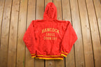 Vintage 1980s Hooded Half Zip Windbreaker Jacket