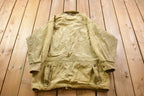 Vintage 1980s Northern United States Trails Button Up Cotton Overcoat