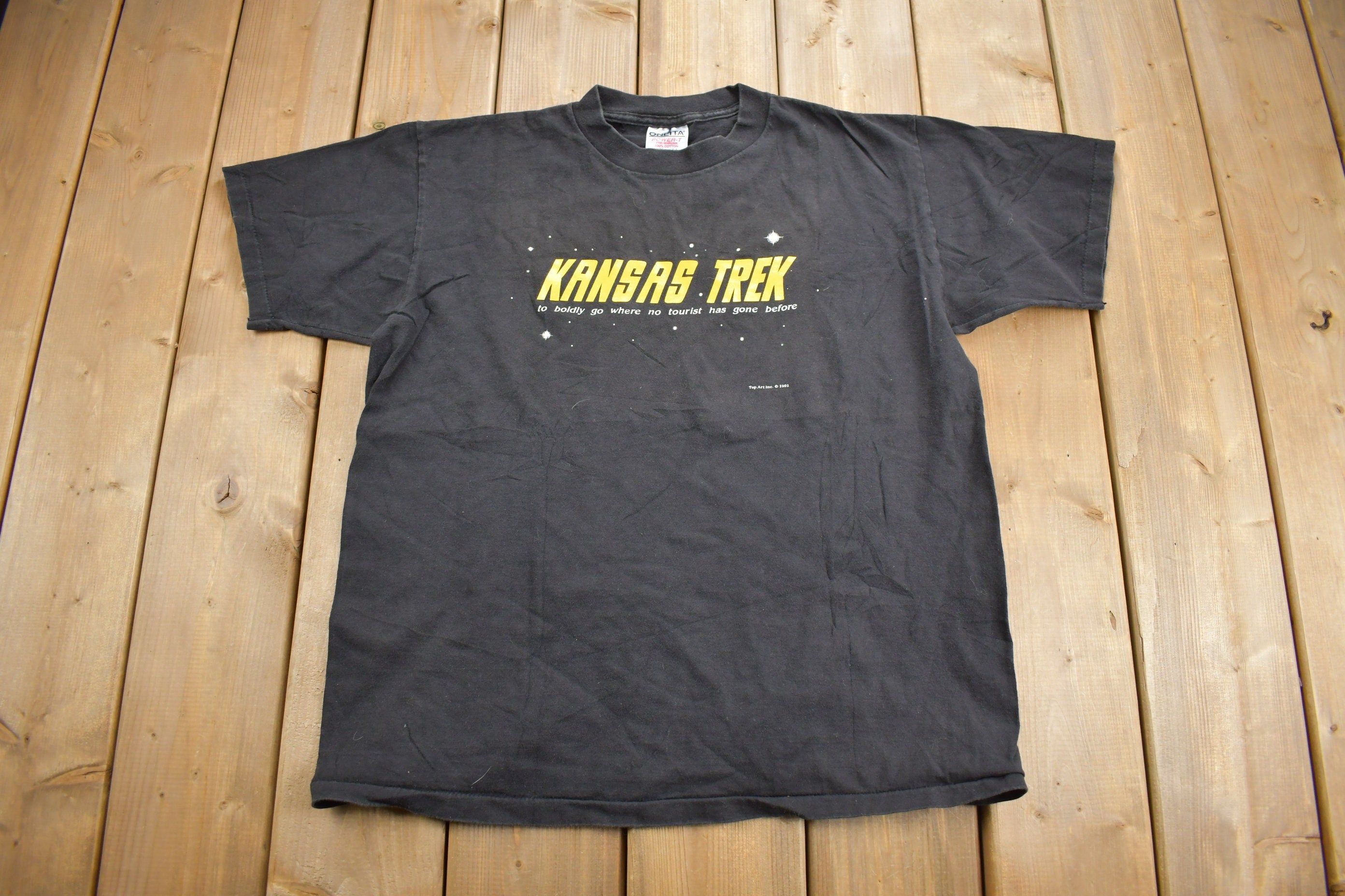 Vintage 1991 Kansas Trek Graphic T Shirt