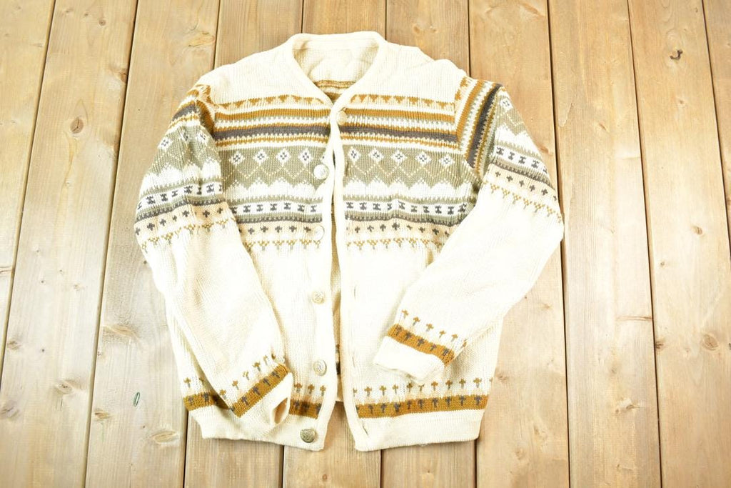 Vintage 1970s Norvik Ren-Dale Cardigan Sweater Men's M