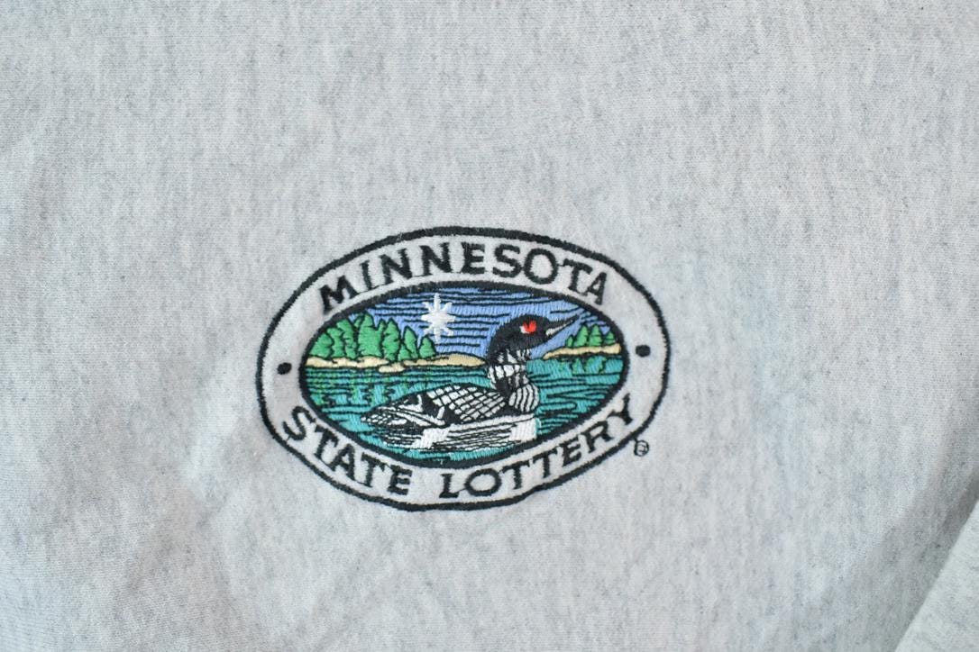 Vintage 1990s Minnesota State Lottery Heavyweight Crewneck Sweatshirt