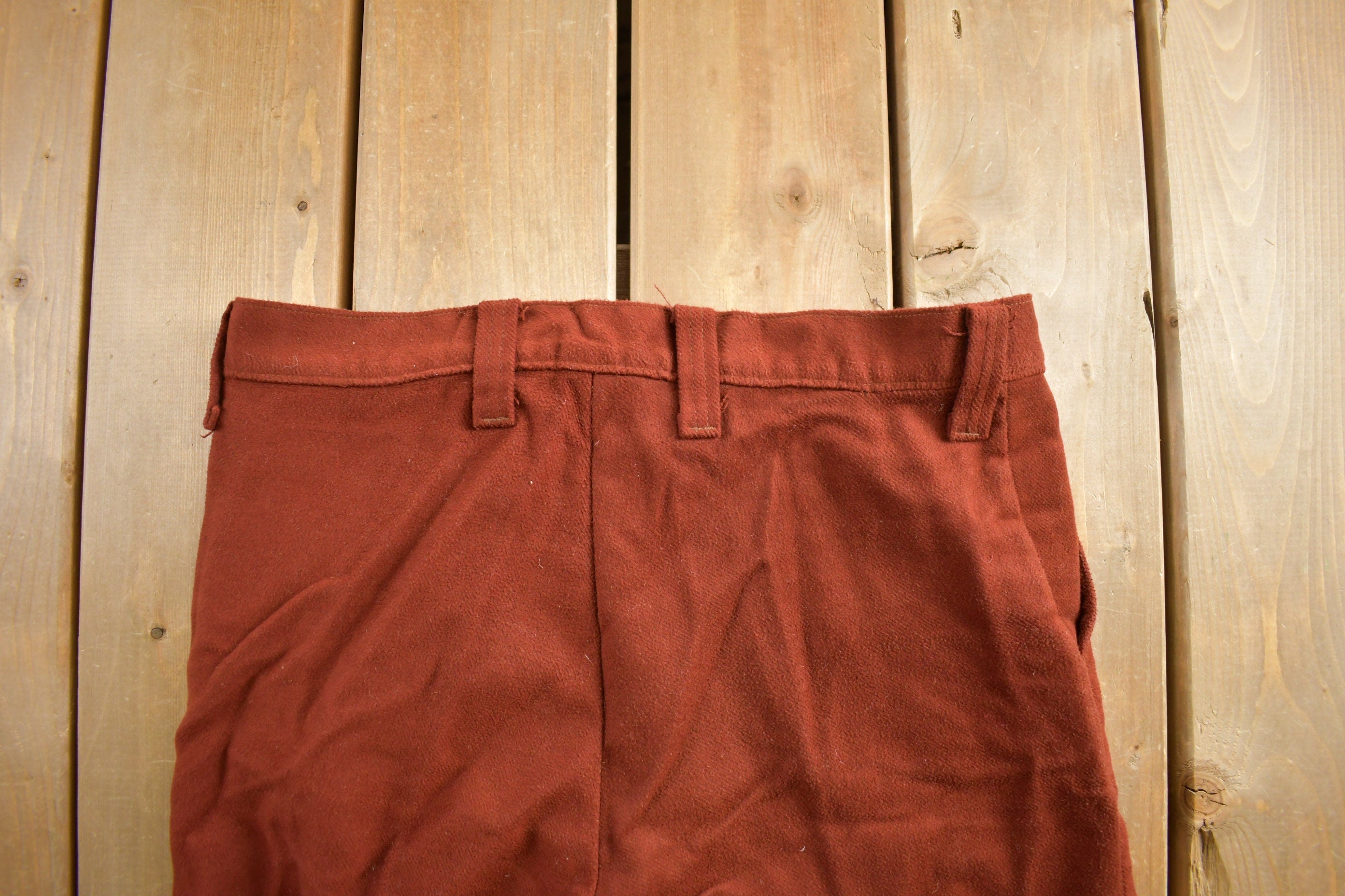 Vintage 1980s Suede Bootcut Pants Jeans Size 32x32