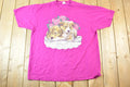 Vintage 1990s Cute Puppy Flower Bunch Souvenir T-Shirt Women's XXL