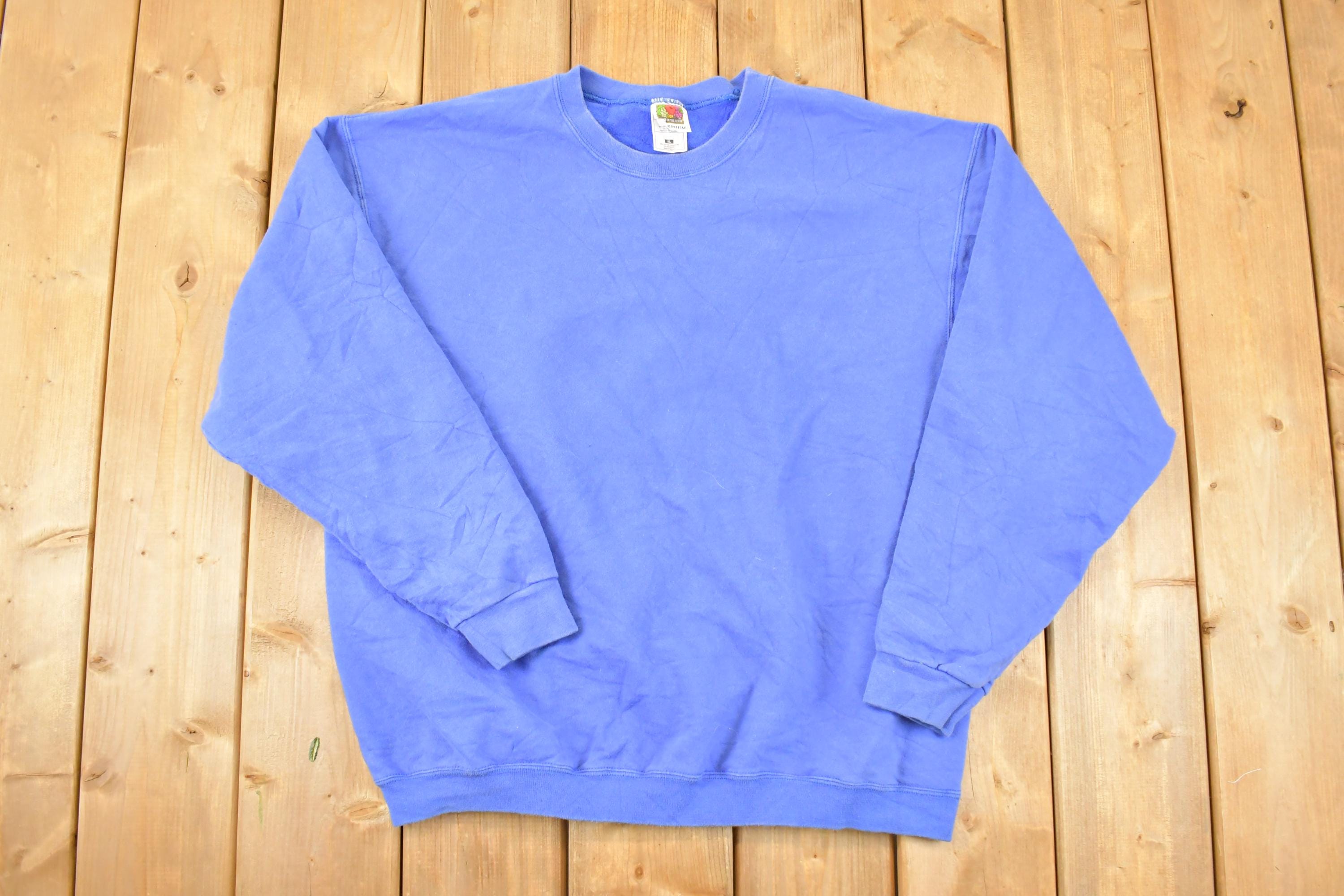 Vintage 1990s FOTL Premium Heavyweight Blank Crewneck Sweatshirt Men's L
