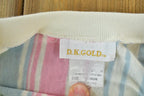 Vintage 1970s Dk Gold Striped Single Stitch T-Shirt