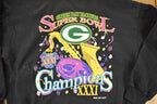 Vintage 1997 Green Bay Packers Super Bowl Champions NFL Crewneck Sweatshirt Men's M