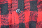 Vintage 1990s Red And Black Lumberjack Biggie Smalls Button Up Shirt