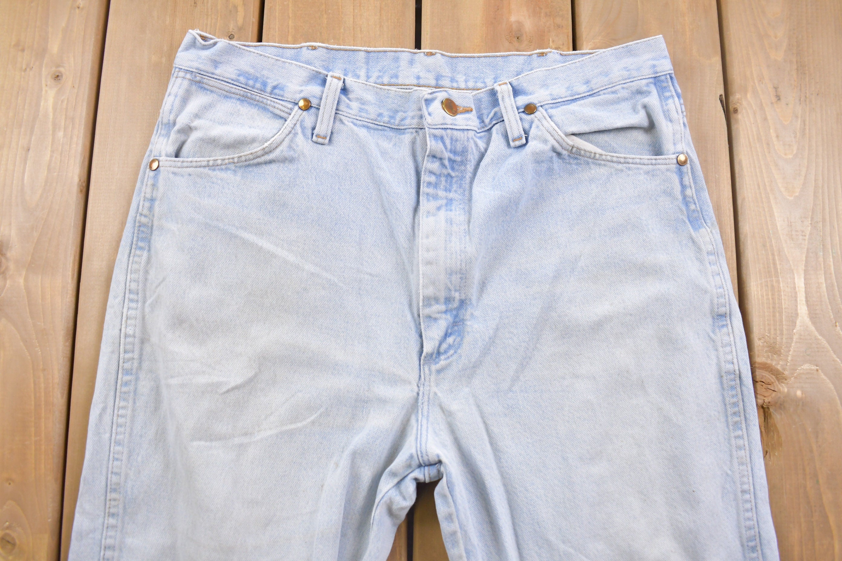 Vintage 1990s Wrangler Light Wash Jeans 35 x 33