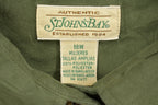 Vintage 1990s St Johns Bay Blank Green Button Up Shirt