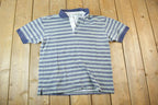 Vintage 1990s LL Bean Striped Button Up Polo Style Shirt