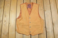 Vintage 1990s The Territory Ahead Tan Leather Vest