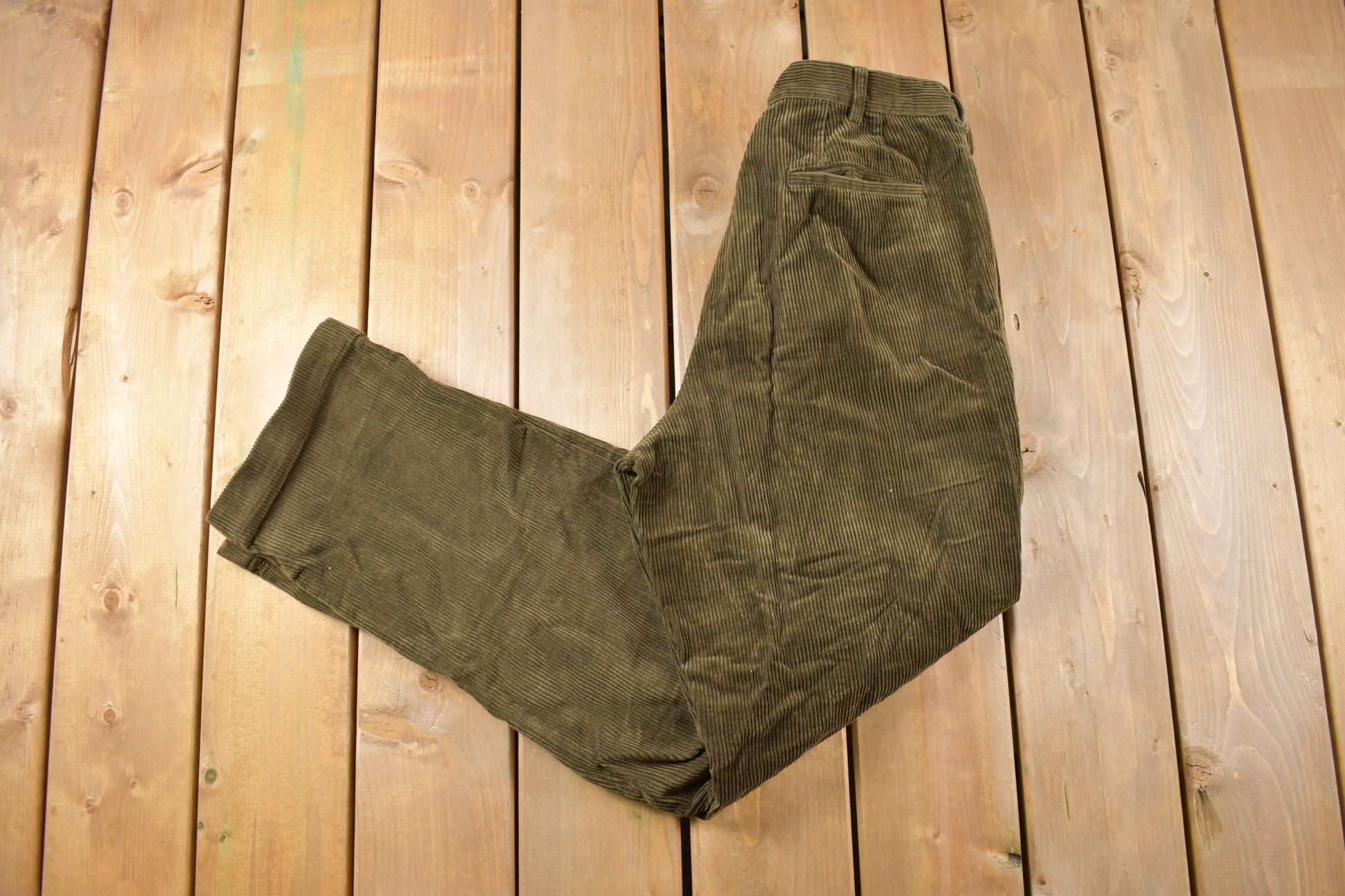 Vintage 1970s J. Crew Brown Corduroy Pants Size 32 x 33