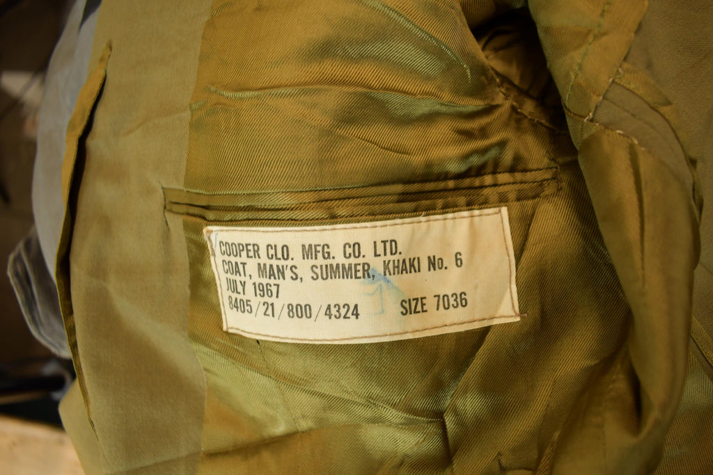 Vintage 1967 Military Summer Mans Coat Size 36