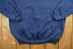 Vintage 1990s Blank Navy Blue Crewneck Sweatshirt