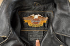Vintage 1990s Harley Davidson Leather Motorcycle Jacket Women's Large