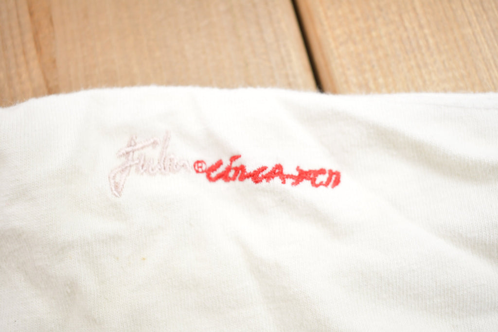 Vintage 1990s FUBU.CO.XC11 Fuzzy Embroidered Lettering T-Shirt