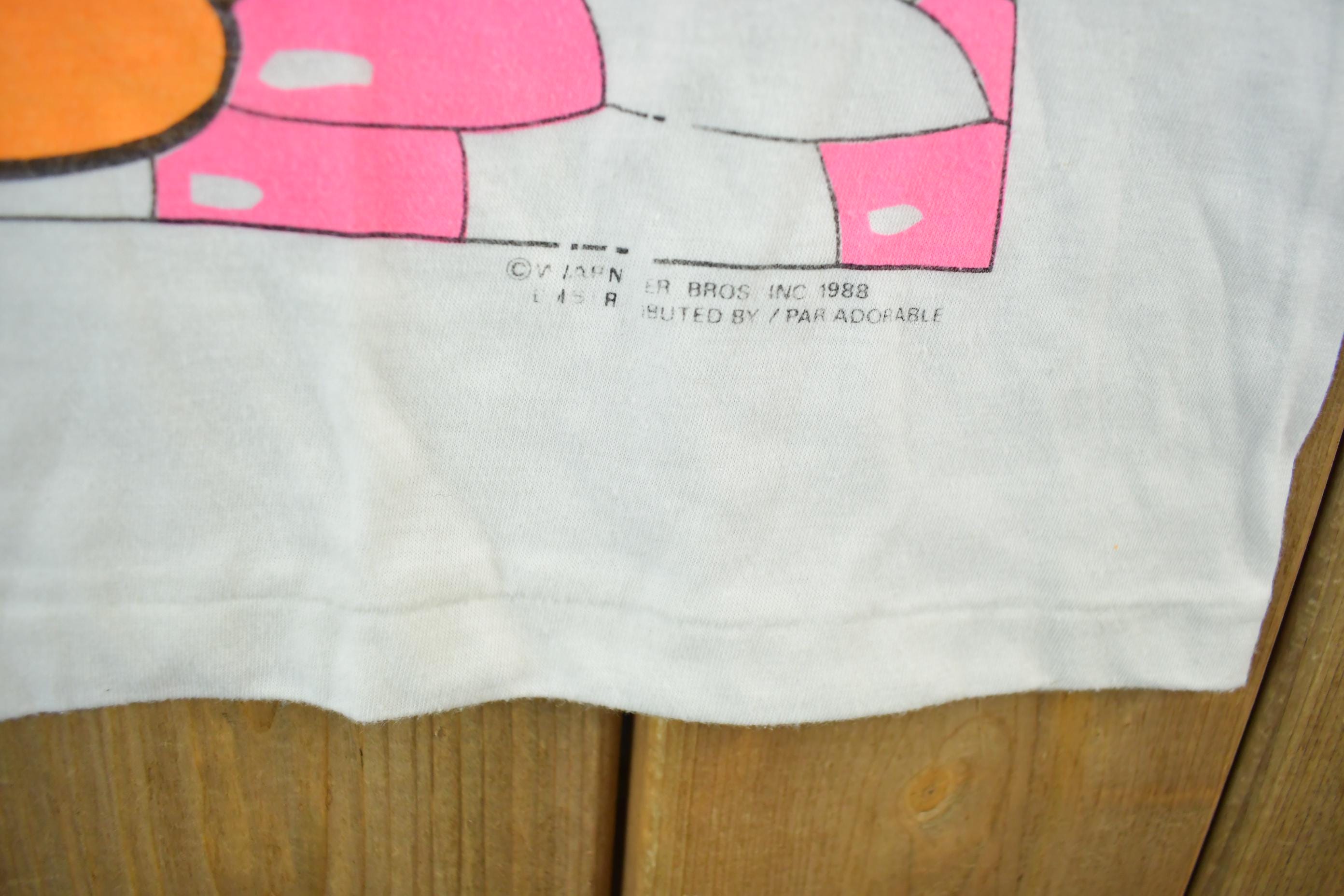 Vintage 1990s Looney Tunes Cartoon Promo Sleeping T-Shirt Adult Large Long