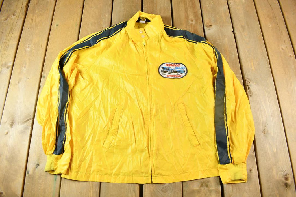 Vintage 1970s Oswego Speedway Yellow Racing Jacket