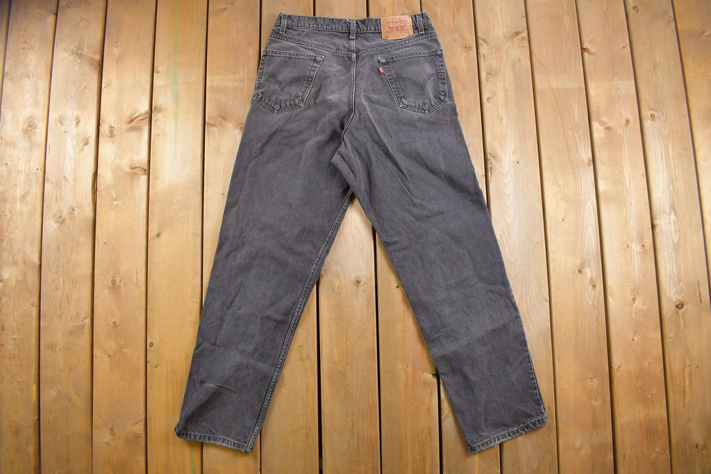 Vintage 1980s Levi's 550 Red Tab Black Denim Jeans Size 33 x 31