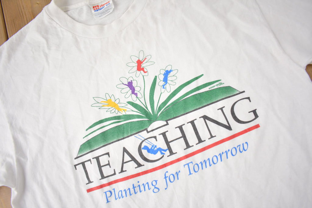 Vintage 2000 Teaching Planting For Tomorrow Graphic T Shirt