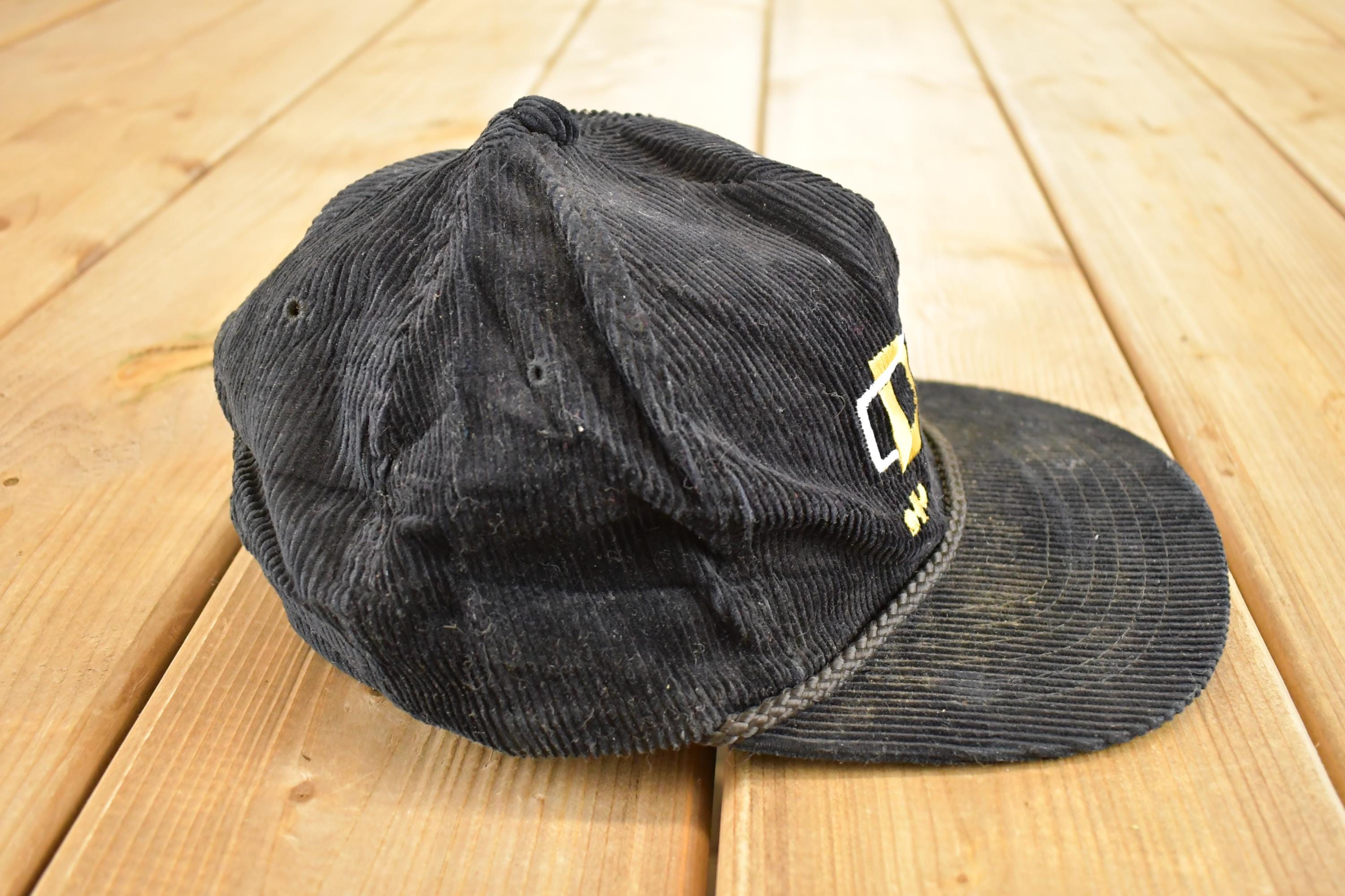 Vintage 1980s DMI Komatsu Corduroy Snapback Hat