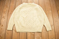 Vintage 1980s Cable Knitted Crewneck Sweater