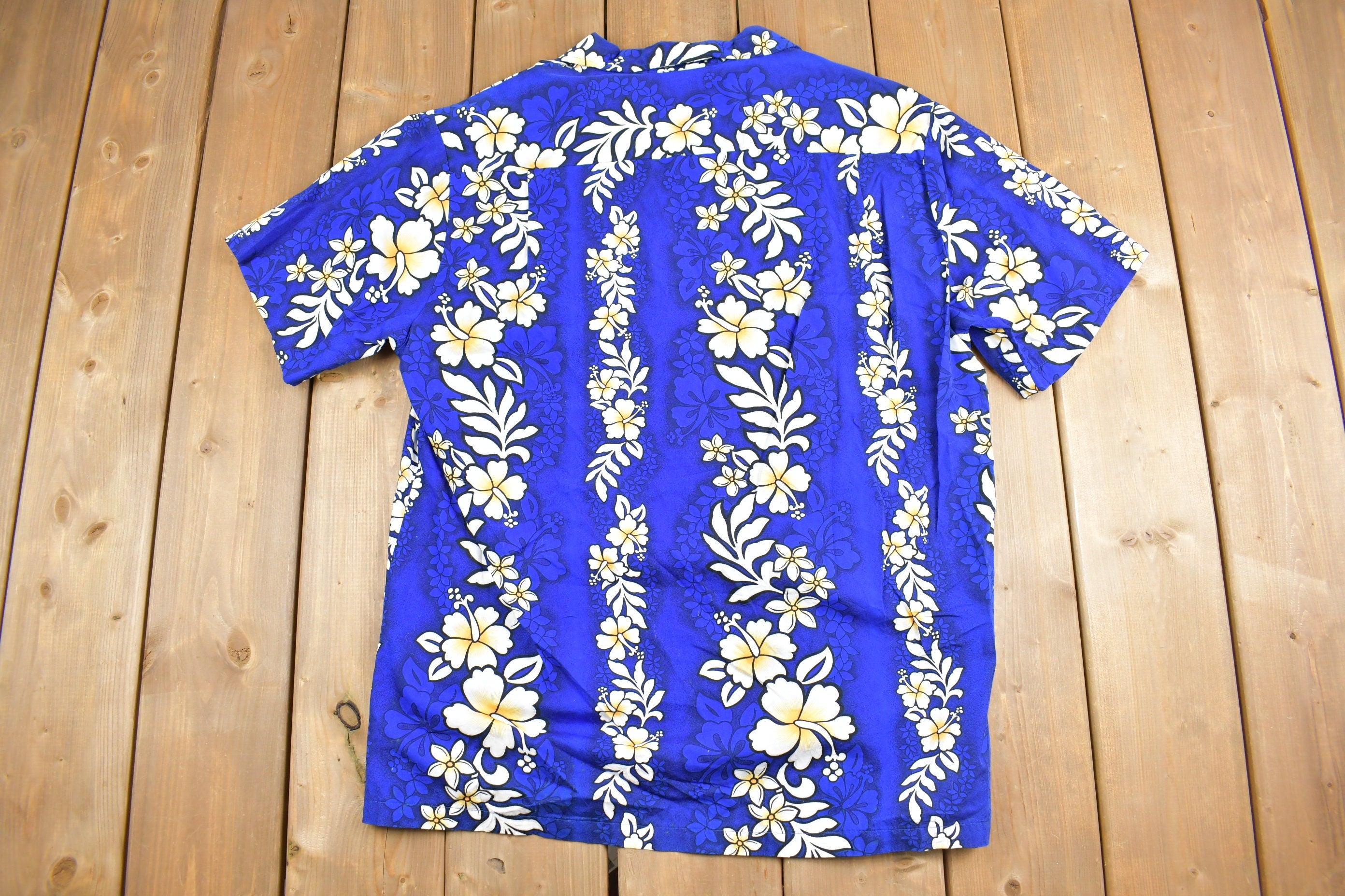 Vintage 1980s Jade Fashions Hawaiian Button Up Shirt