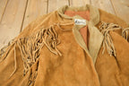 Vintage 1990s Niki Beige Suede Fringe Jacket