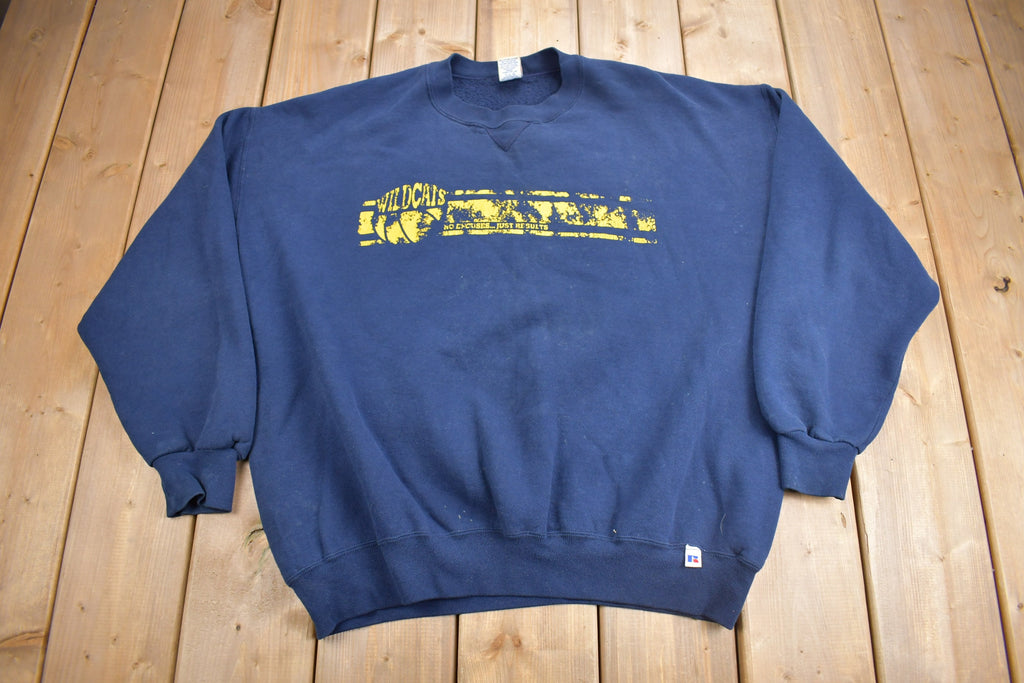 Vintage 1990s Shenago Wildcats Russell Athletics Crewneck Sweatshirt