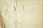 Vintage 80s Tan Military Button-Up Shirt - - Size S
