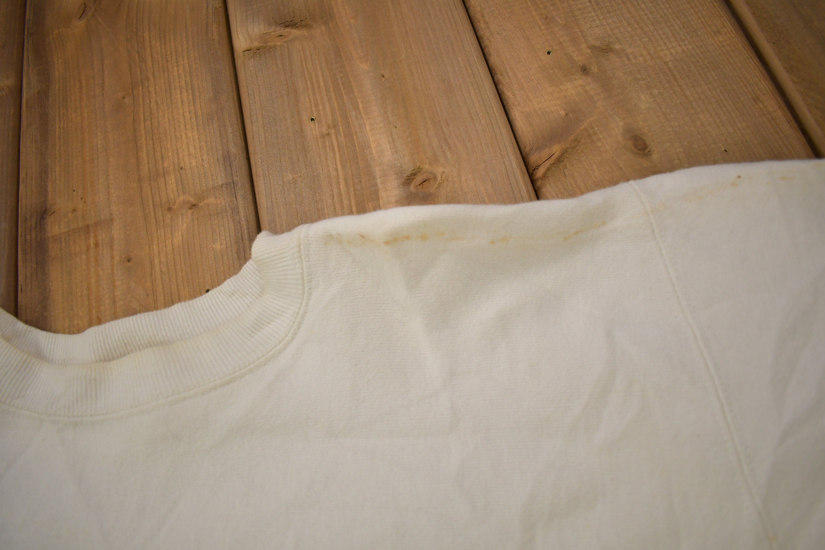 Vintage 1990s Blank White Champion Reverse Weave Crewneck